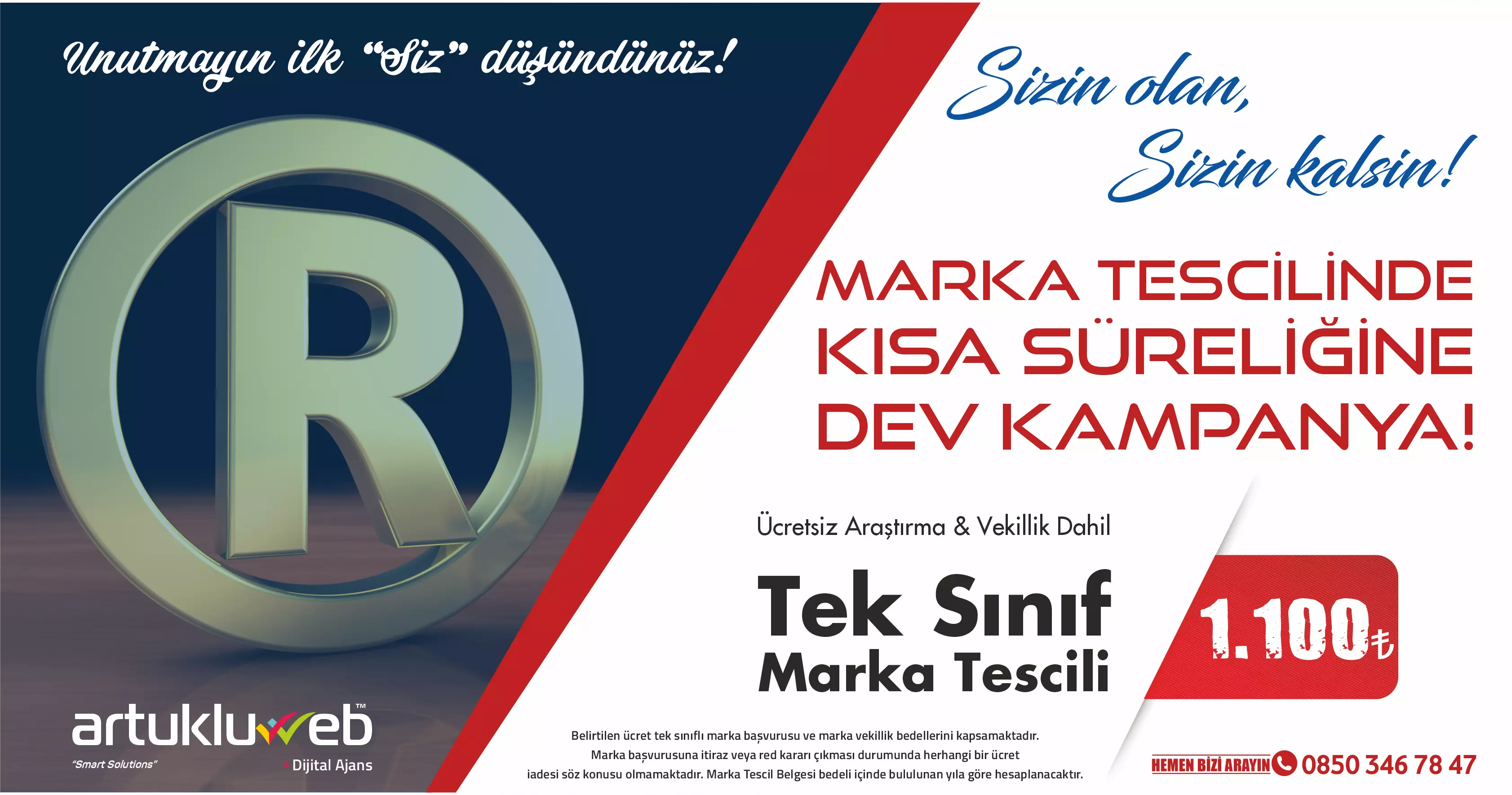Marka Tescilinde Kısa Süreliğine Dev Kampanya!